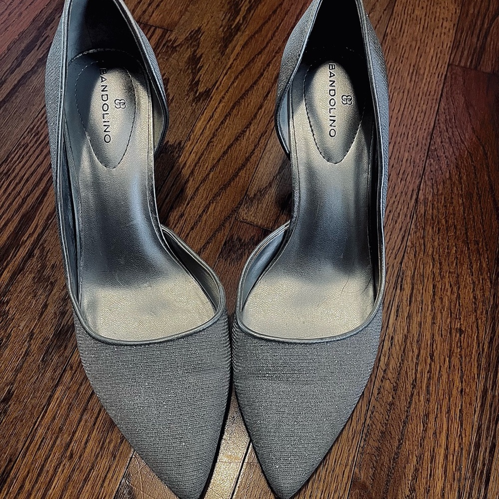 Bandolino Women's Elegant Silver Sparkly Heels